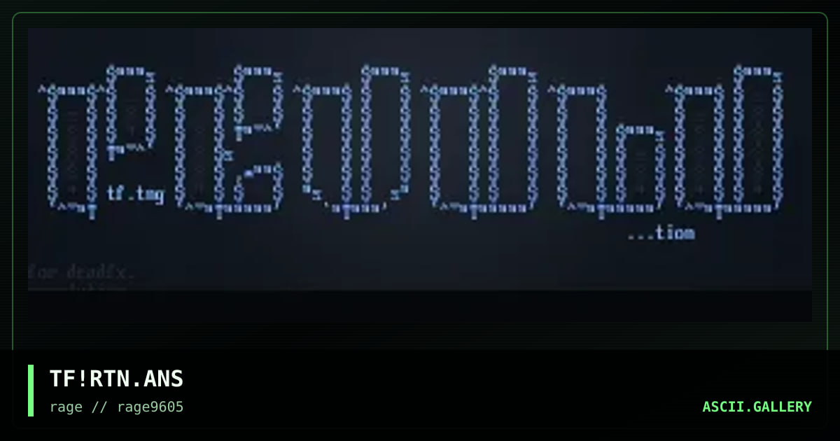 TF!RTN.ANS, by trans fighter, 1996