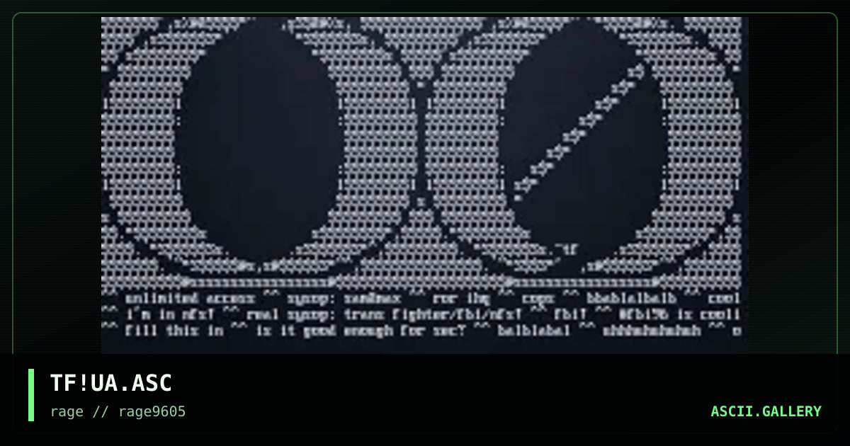 TF!UA.ASC, by trans fighter, 1996