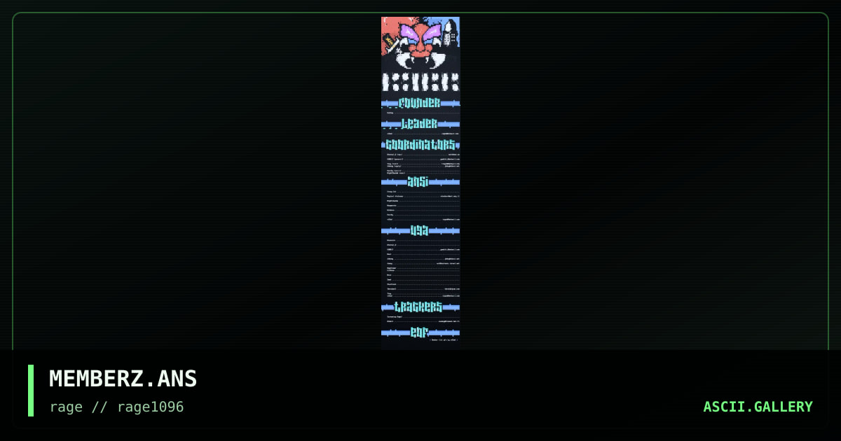 RAGE MEMBER LIST !, by vigod, 1996