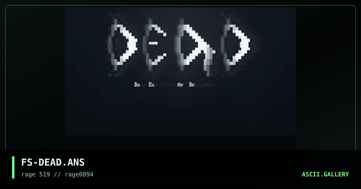 DeAD Logo, by fistandantilus, 1994