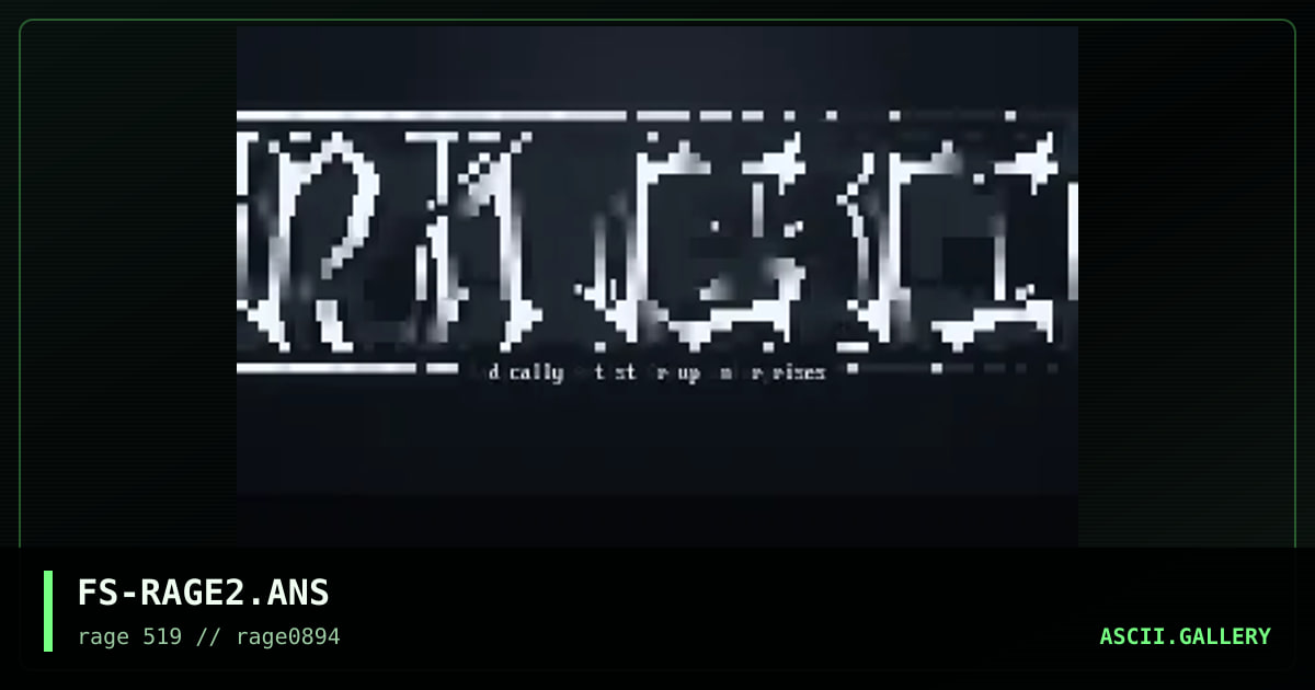 Rage Logo #2, by fistandantilus, 1994