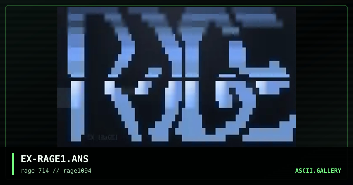 EX-RAGE1.ANS, by exorcet, 1994