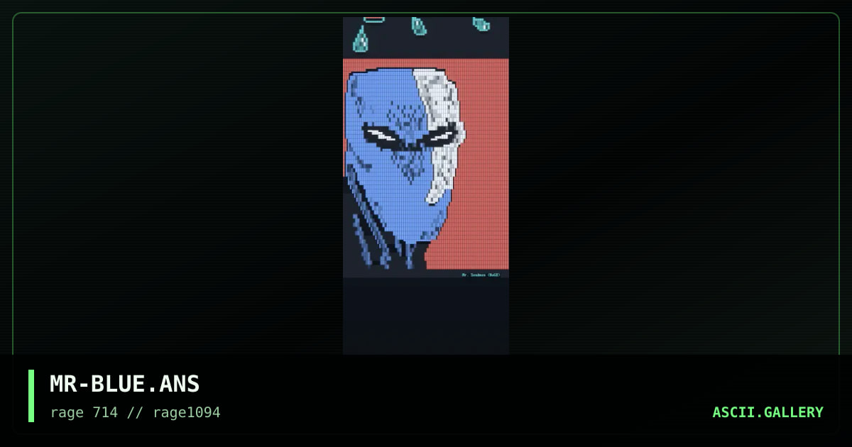 MR-BLUE.ANS, by mr sandman, 1994