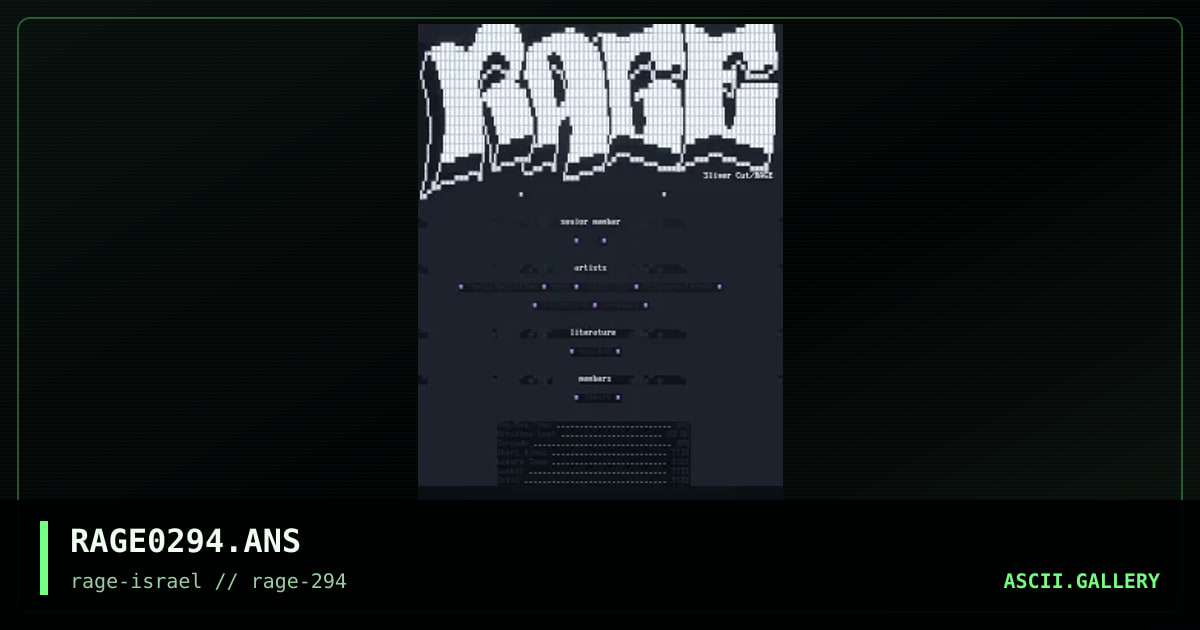 RAGE0294.ANS, by sliver cut, 1994