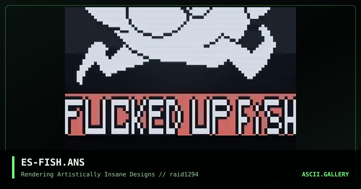 One Really Fucked Up Fish, by emerald skelter, 1994