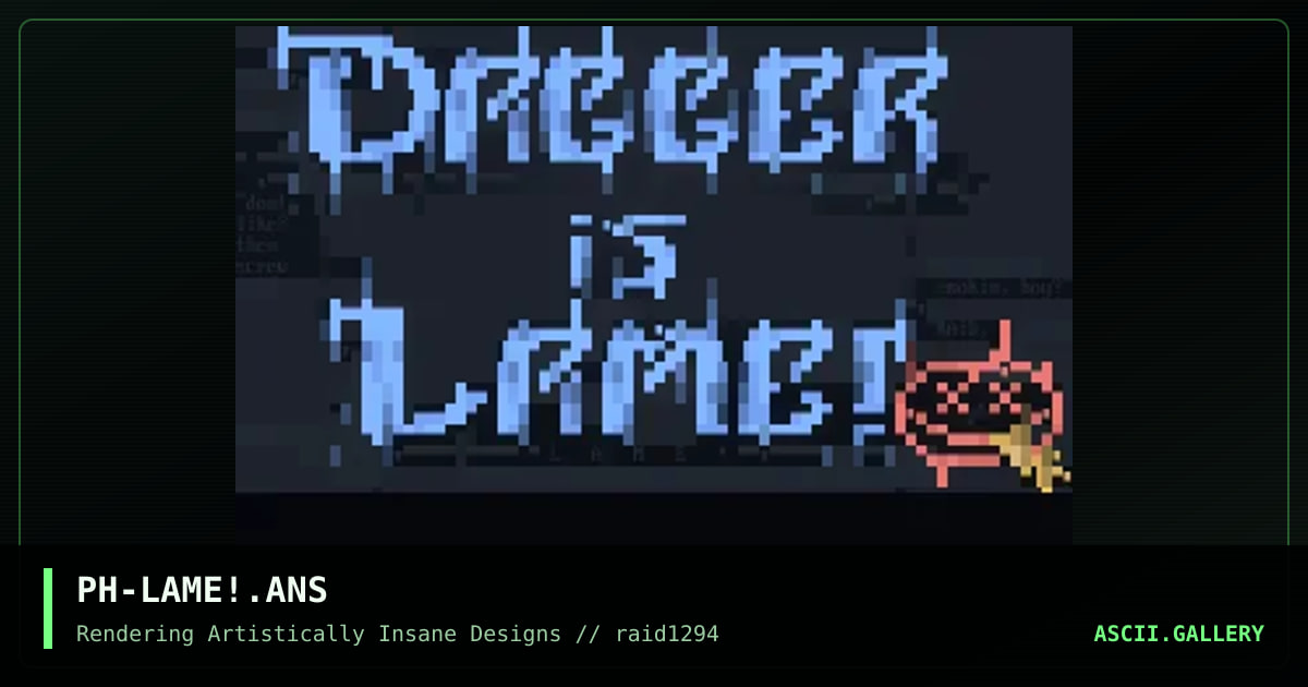 Dagger is Lame!, by prophet, 1994