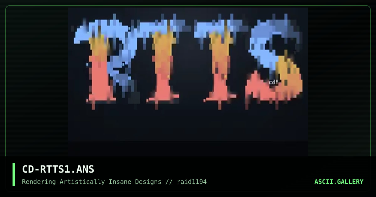 RTTS Font, by corn dog, 1994