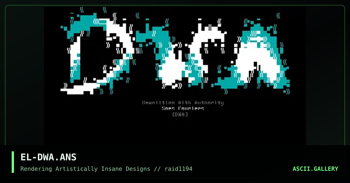 DWA Font, by elysius, 1994