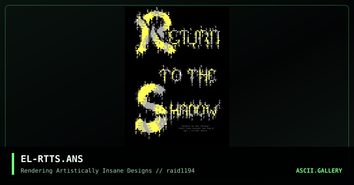 Return to the Shadow, by elysius, 1994