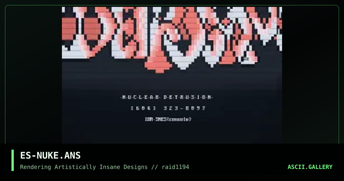 Nuclear Detrusion, by emerald skelter, 1994