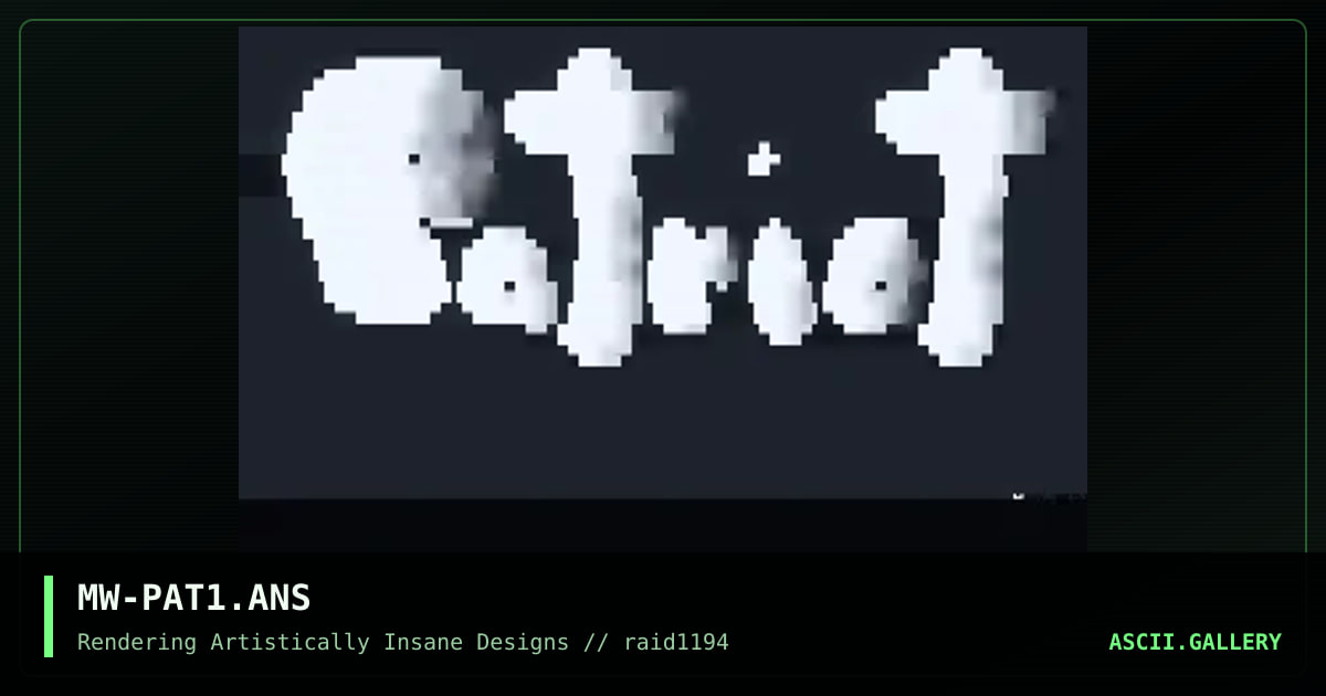 Patriot Font, by mord wraith, 1994