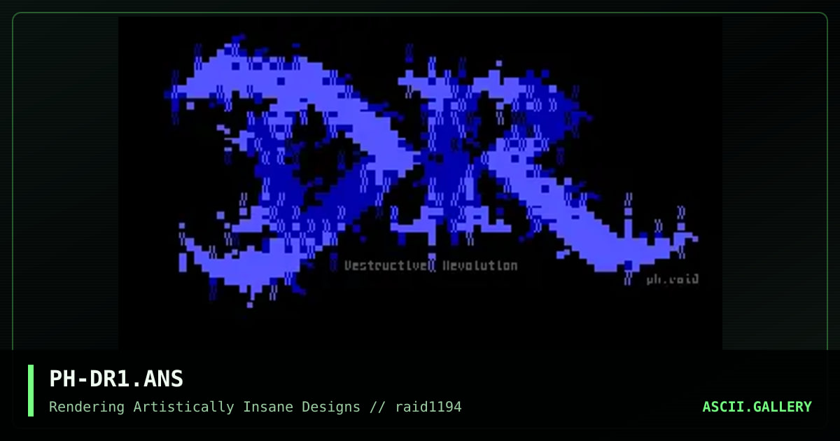 Destructive Revolution Font, by prophet, 1994