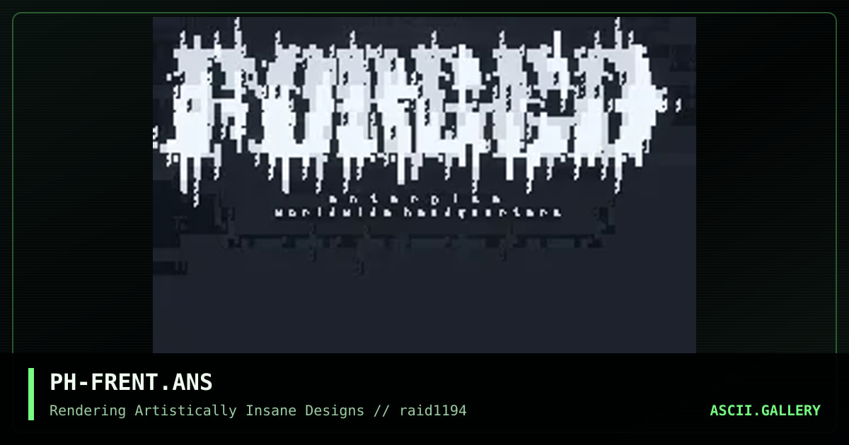 Forged Enterprise Font, by prophet, 1994