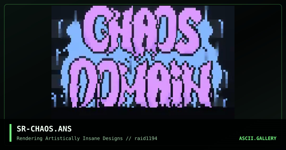 Chaos Domain Font, by silver reaper, 1994