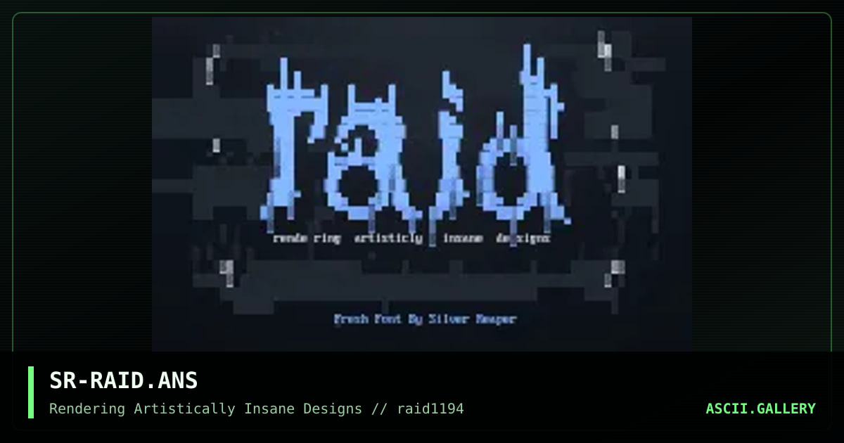 RAiD Font, by silver reaper, 1994