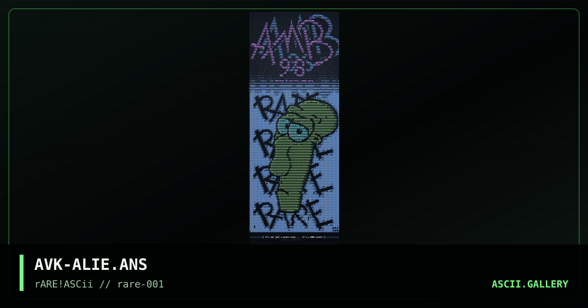 rARE Alien, by alvak, 1998