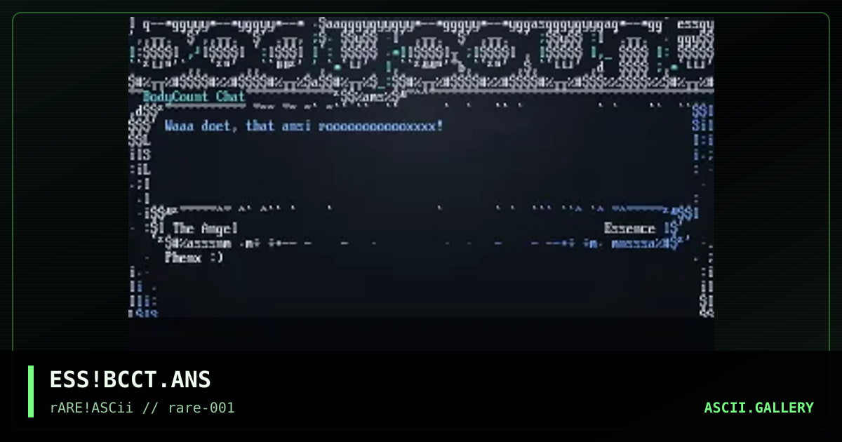 BodyCount Chatscreen, by essence, 1998