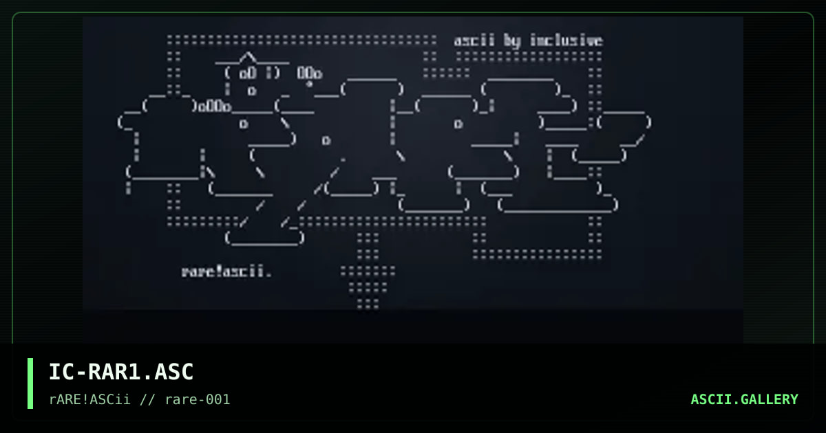 rARE!ASCii logo, by inclusive, 1998