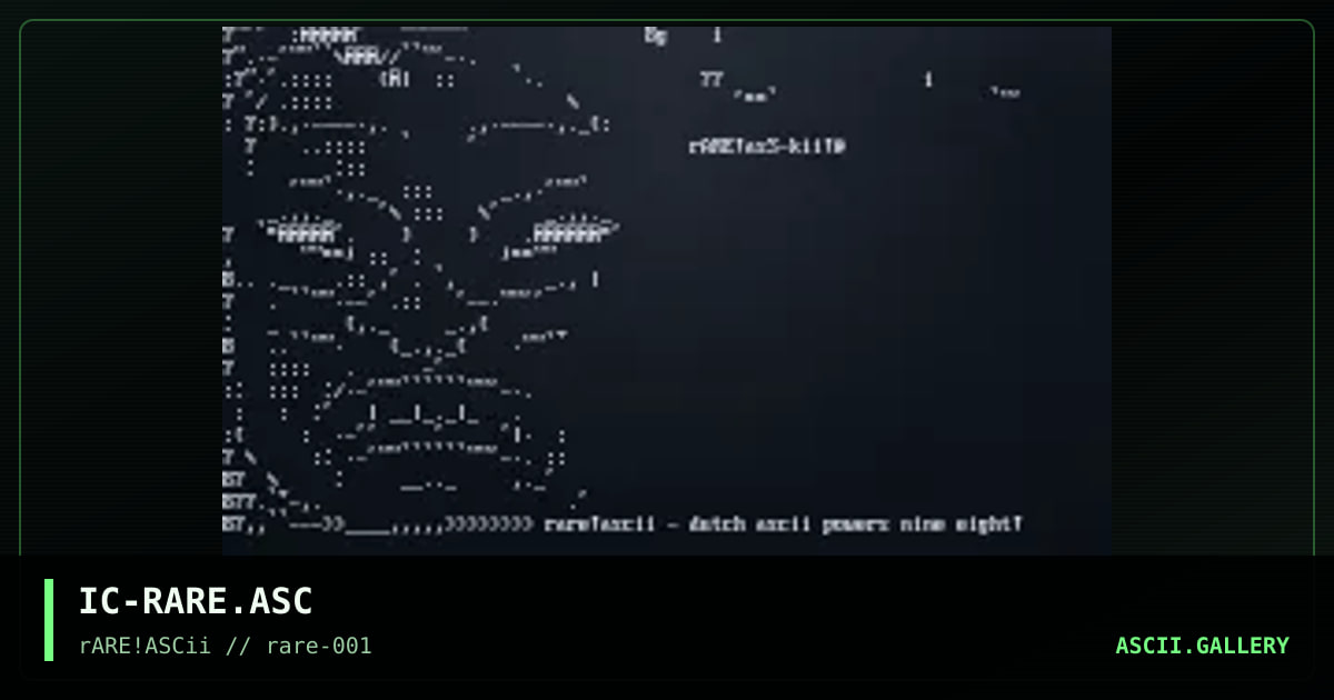 rARE!ASCii promo, by inclusive, 1998