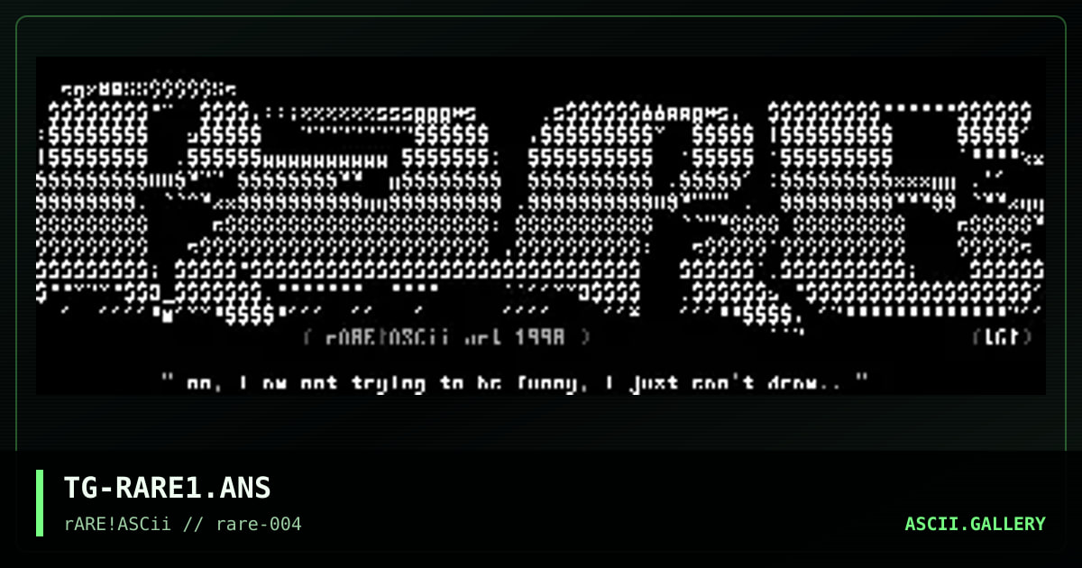 rare ascii promo, by tuffguy, 1998