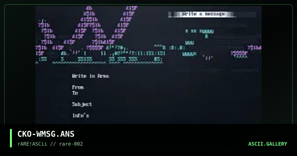 writemsg ascii, by cuckoo, 1998