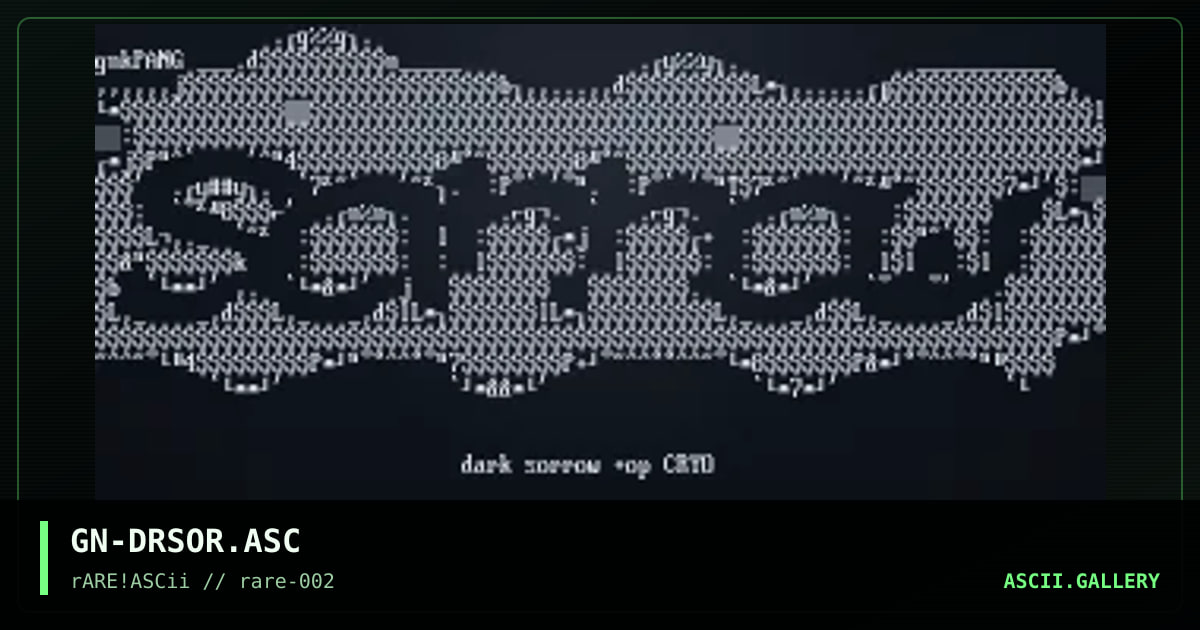 GN-DRSOR.ASC, by genick, 1998