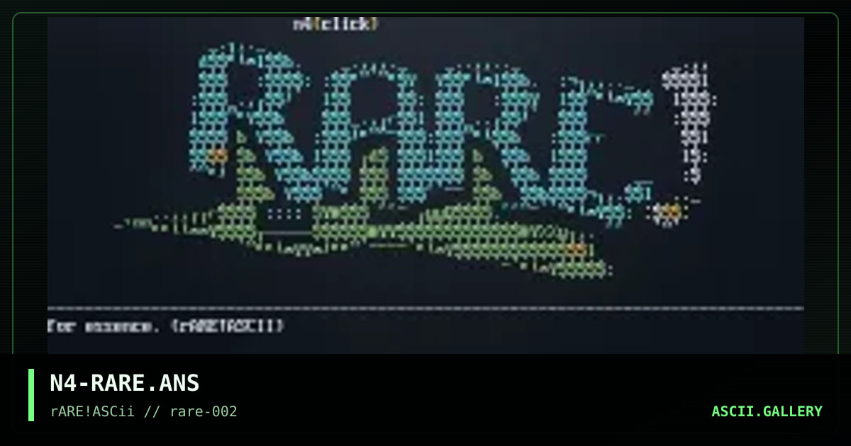 rare!ascii promo, by natureboy, 1998