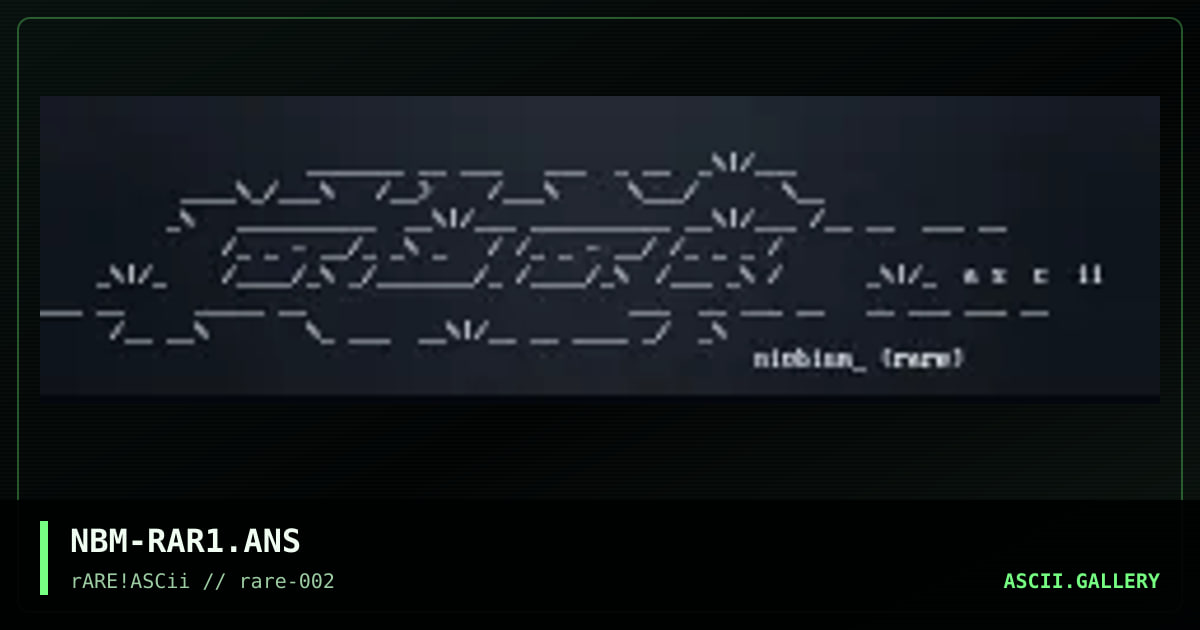 rare!ascii promo, by niobium, 1998