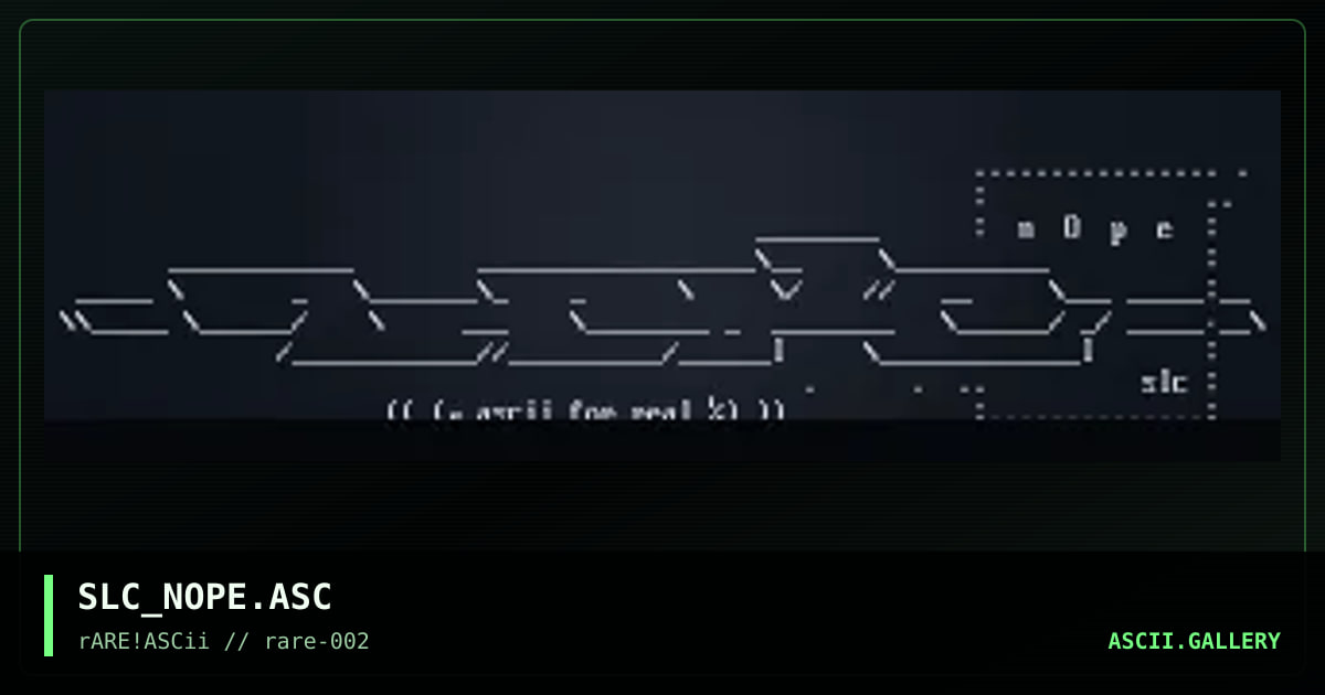 nope (ascii), by silencio, 1998