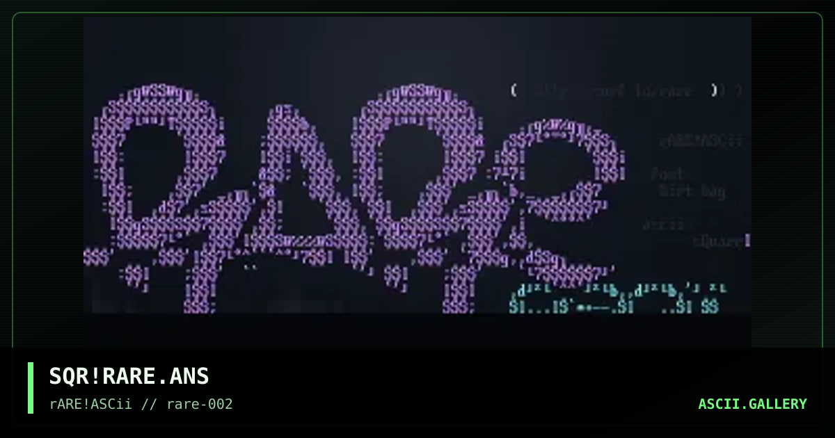 rare!ascii promo, by square, 1998