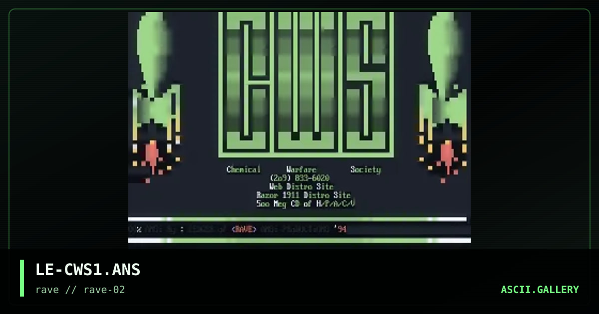 LE-CWS1.ANS, by ledger, 1994