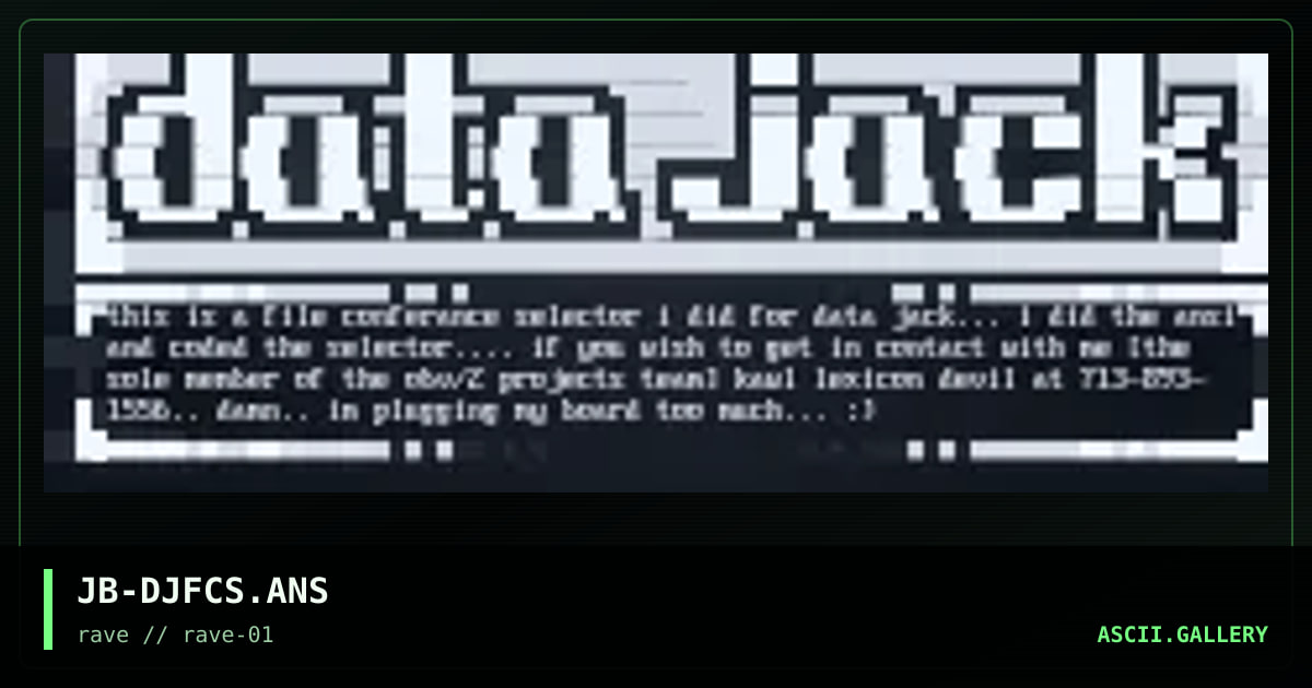 JB-DJFCS.ANS, by jello biafra, 1994