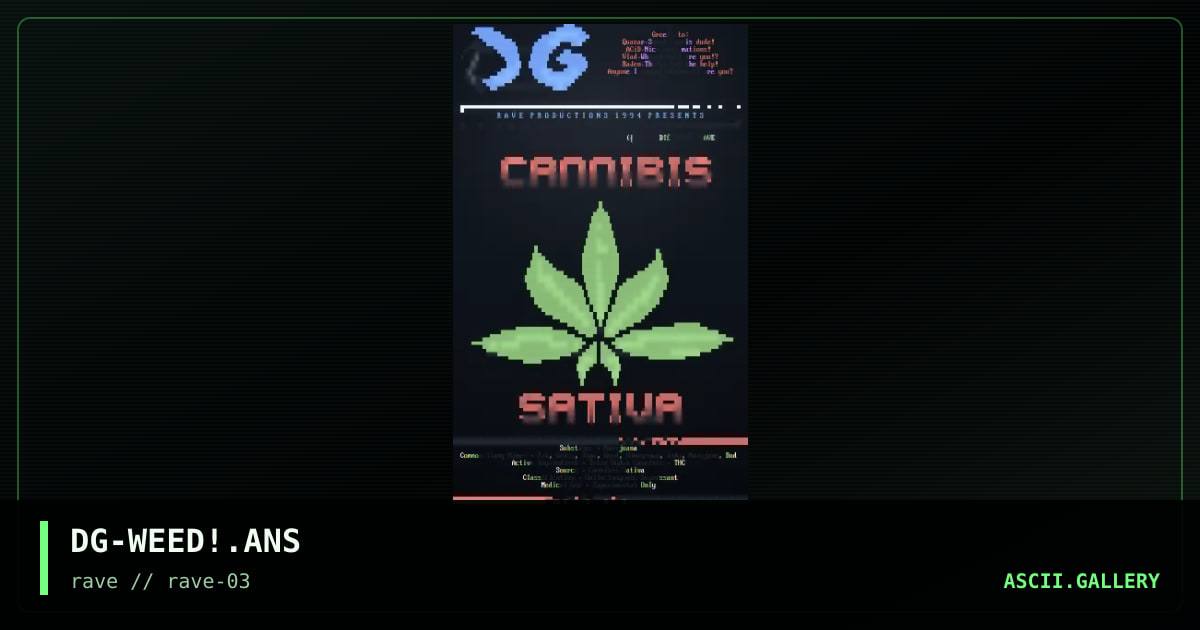 DG-WEED!.ANS, by dillinger, 1994
