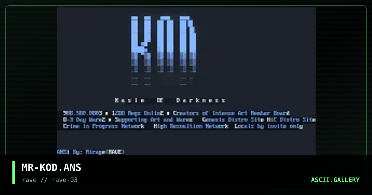 MR-KOD.ANS, by mirage-rave, 1994