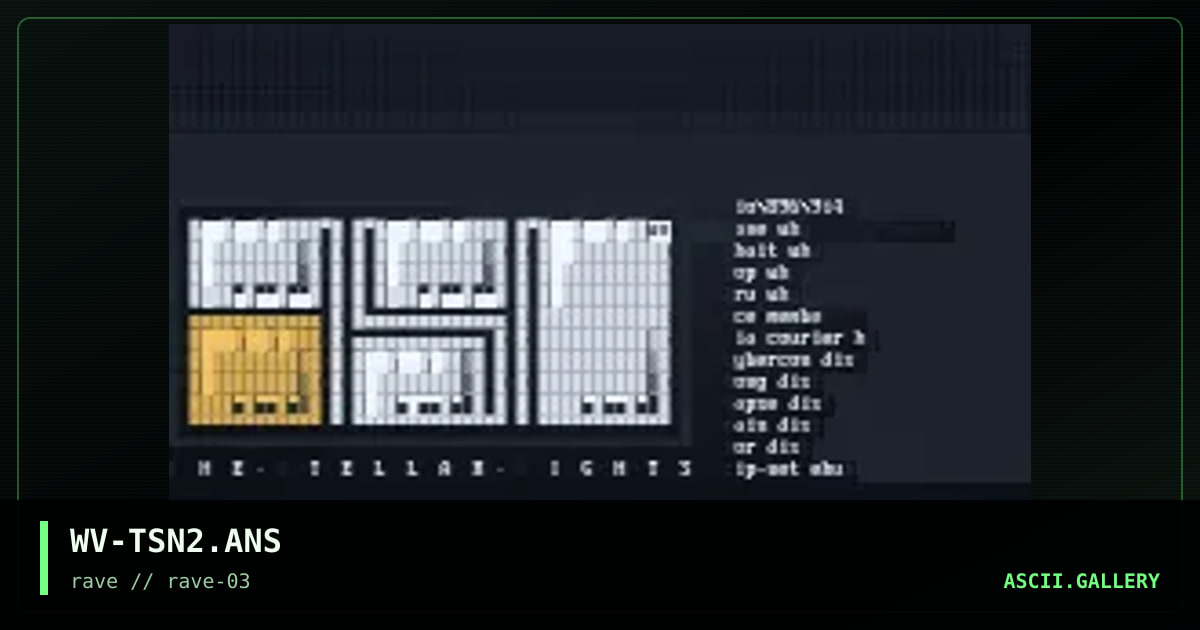 WV-TSN2.ANS, by wv, 1994