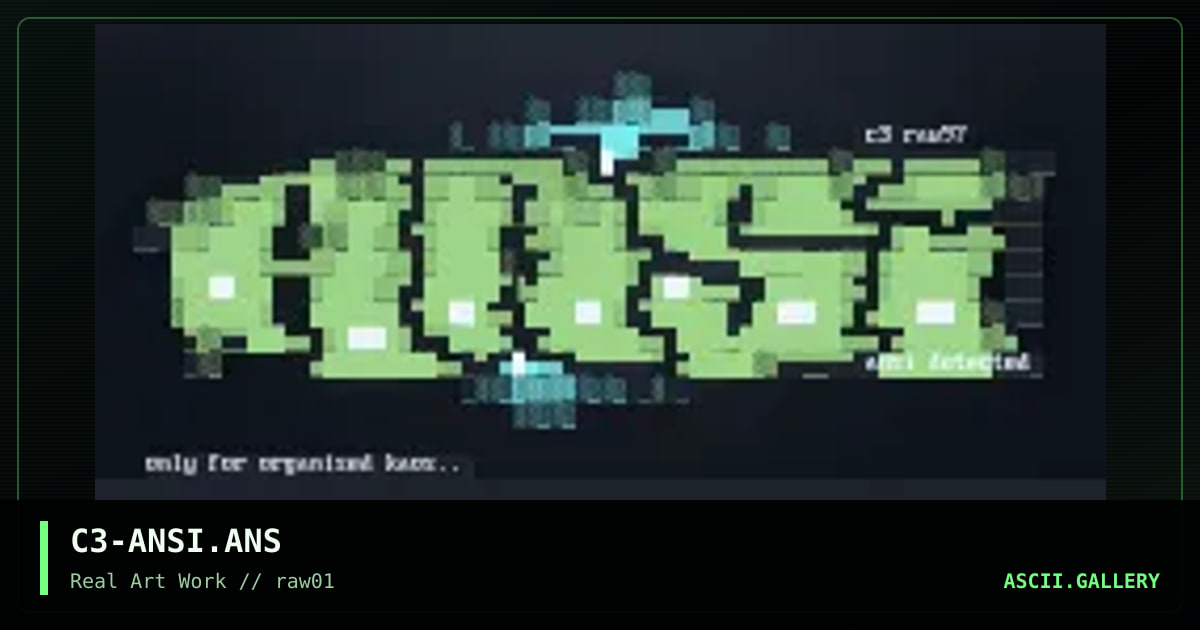 ansi detected, by criminal enigma, 1997