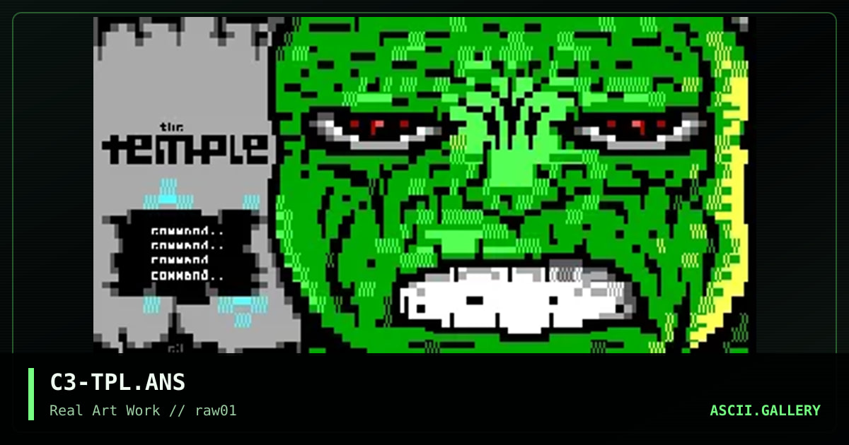 the temple, by criminal enigma, 1997