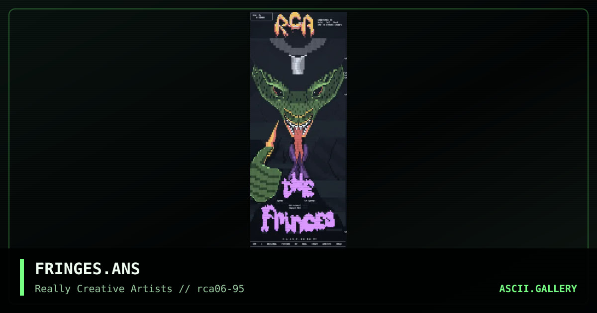 FRINGES BBS, by kitiara, 1995