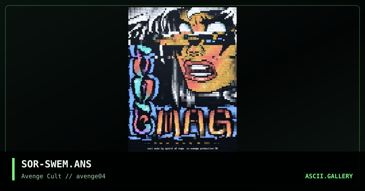 swemag #9 front ansi, by spirit of rage, 1998