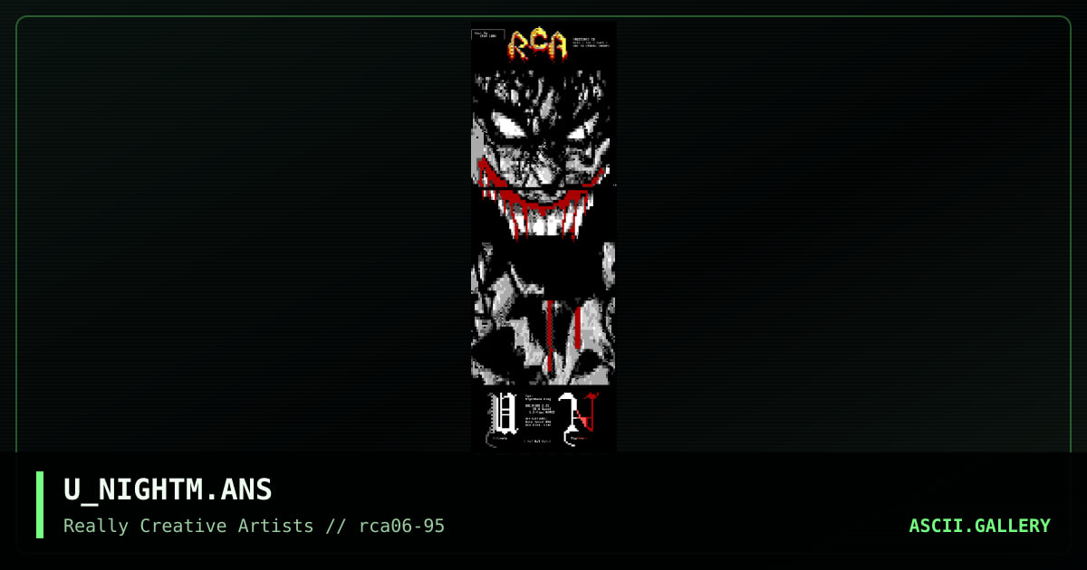 ULtimate NightMare BBS, by star lord, 1995