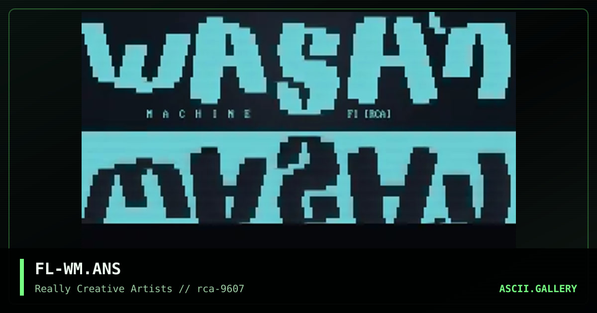 Wash Machine, by flick, 1996