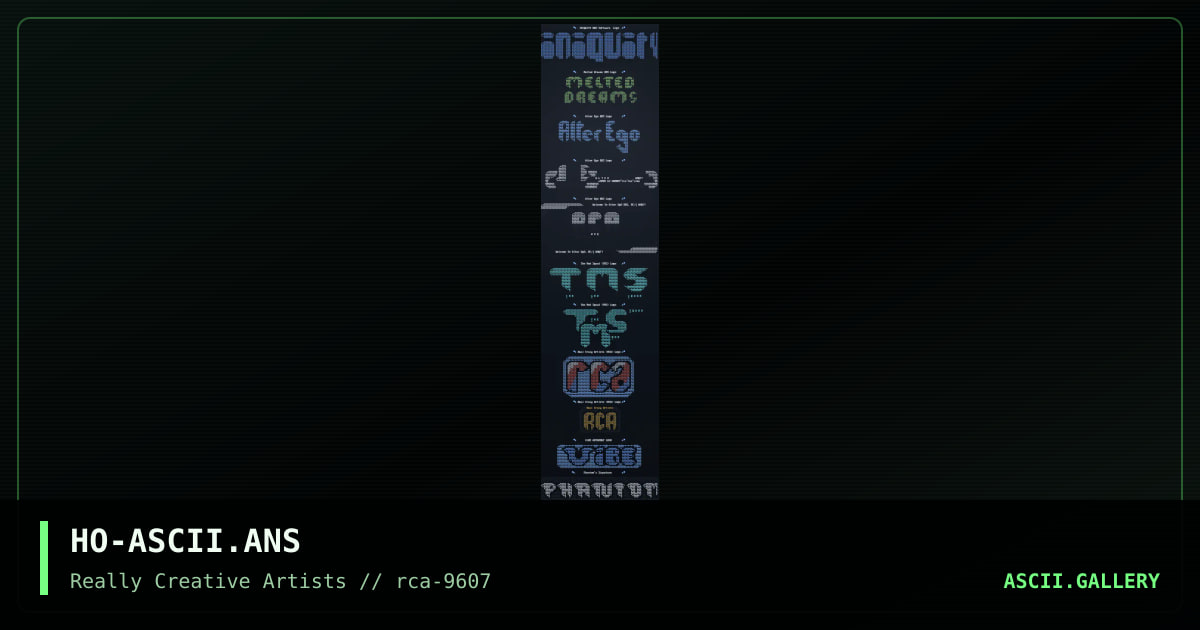 ASCII SET, by hornet, 1996