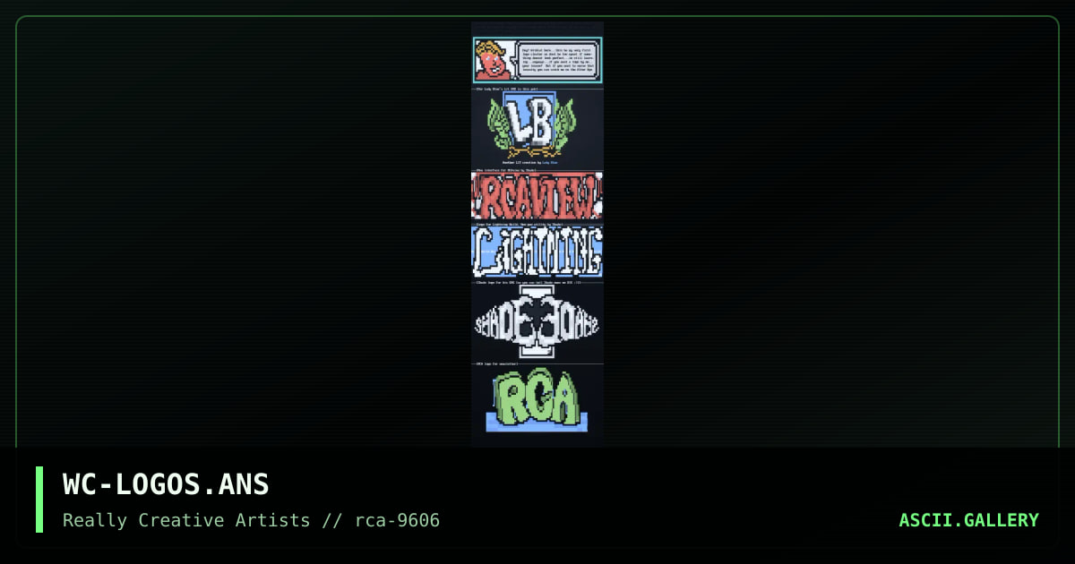 Logos! Get your Logos!, by wildcat, 1996