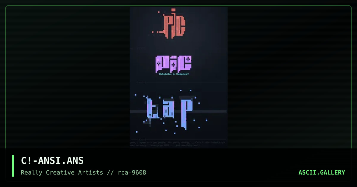 Ansi Logos, by cryptic sin, 1996