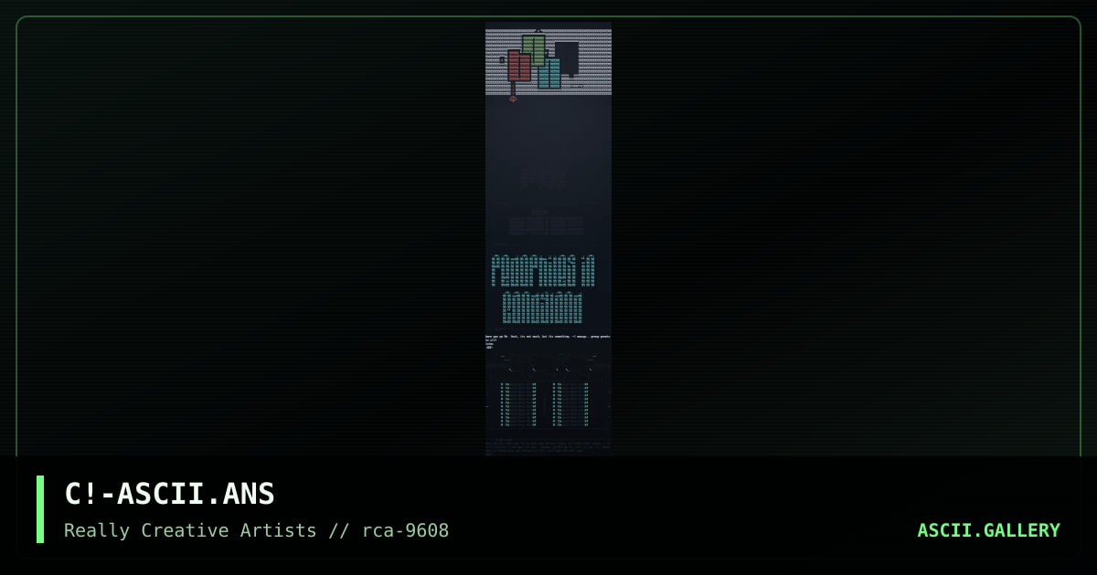 Ascii Logos, by cryptic sin, 1996