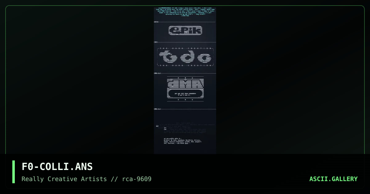 ascii collection..., by f00l, 1996
