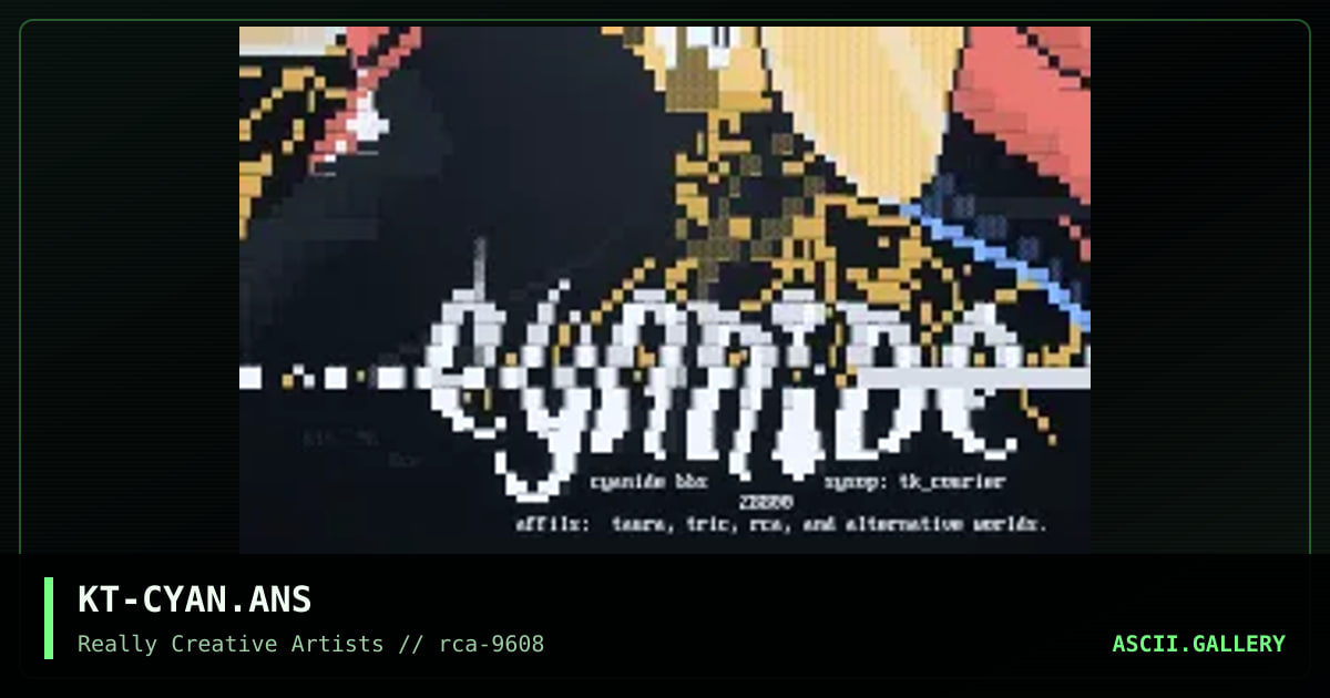 Cyanide, by kit, 1996
