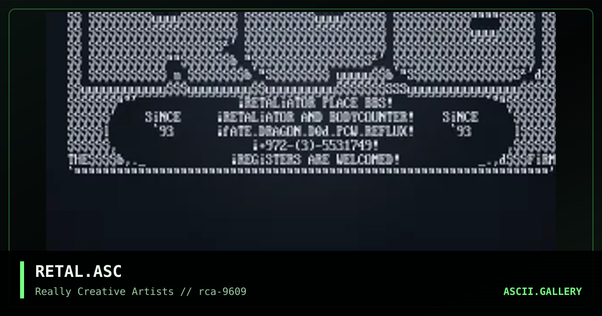 RETAL.ASC, by the firm, 1996