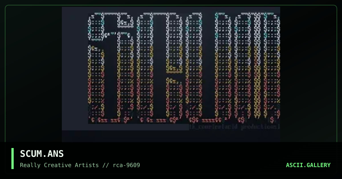 SCUM.ANS, by tek, 1996