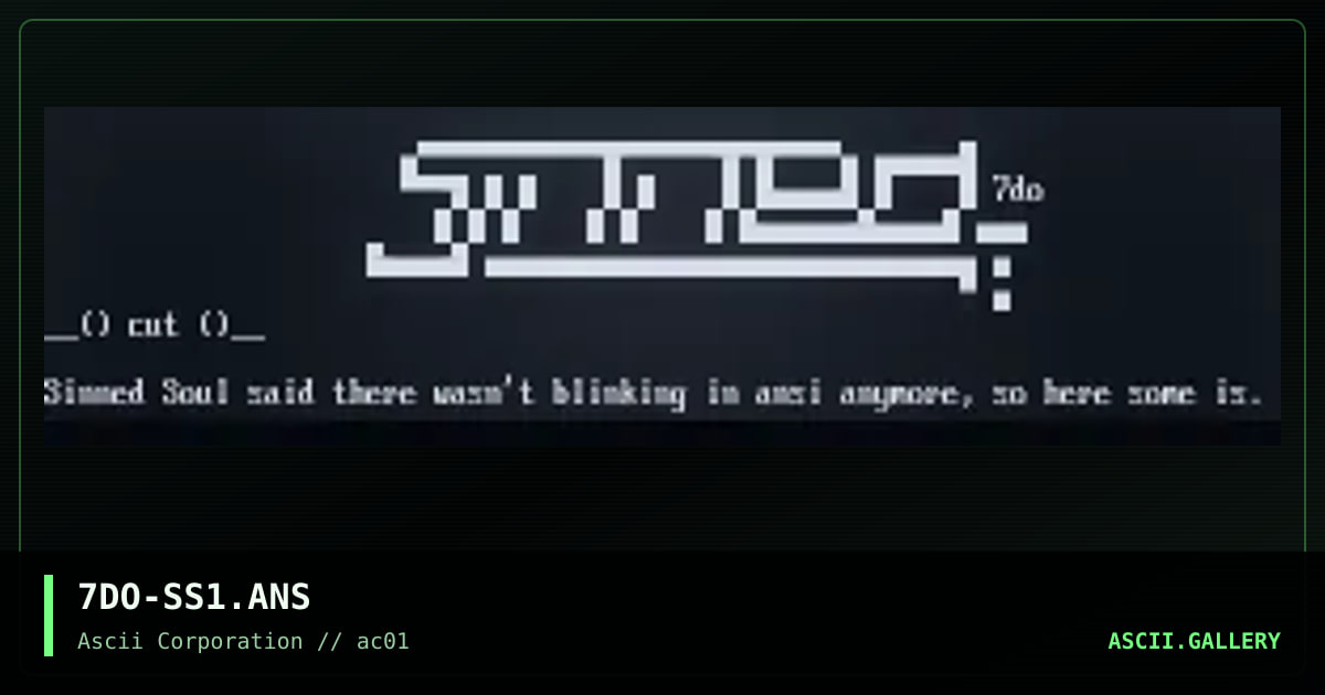 7DO-SS1.ANS, by ohseven, 1998